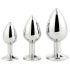 Gleaming Love - coffret plug anal - argent (3 pièces)