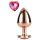 Gleaming Love - Plug anal alu pierre cœur (or rose)