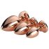 Gleaming Love - ensemble de plugs anaux coeur - rosegold (3 pièces)