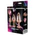 Gleaming Love - ensemble de plugs anaux coeur - rosegold (3 pièces)