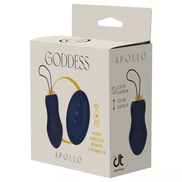 Goddess - œuf vibrant portable avec télécommande (bleu foncé)