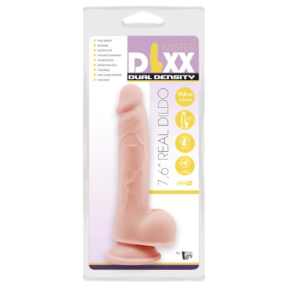 Mr. Dixx - gode avec ventouse et testicules - réaliste beige 19,5 cm
