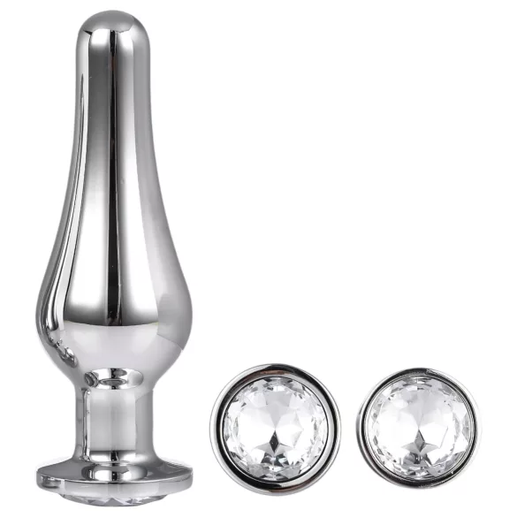 Gleaming Love - coffret de plugs anaux « pointe » (argent, set de 3)