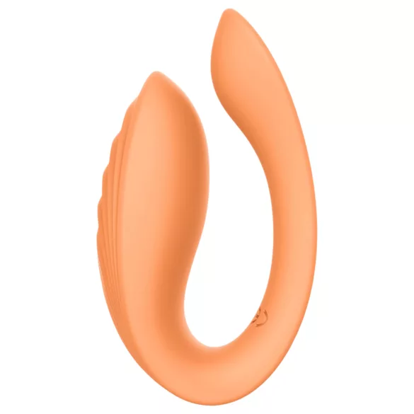 Glam - vibromasseur couple rechargeable télécommandé - silicone orange