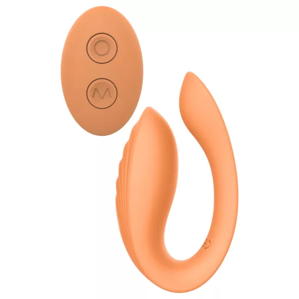Glam - vibromasseur couple rechargeable télécommandé - silicone orange