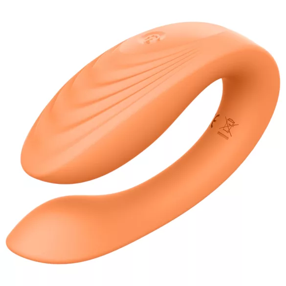 Glam - vibromasseur couple rechargeable télécommandé - silicone orange