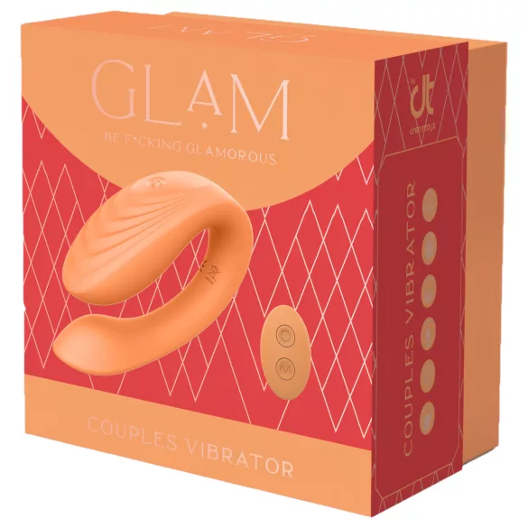 Glam - vibromasseur couple rechargeable télécommandé - silicone orange