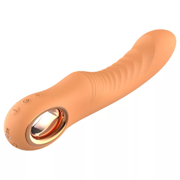 Glam - vibromasseur flexible nervuré (couleur pêche)