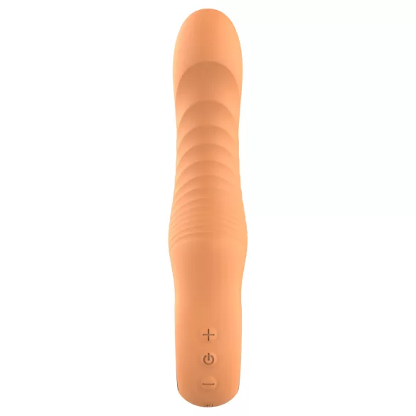 Glam - vibromasseur flexible nervuré (couleur pêche)
