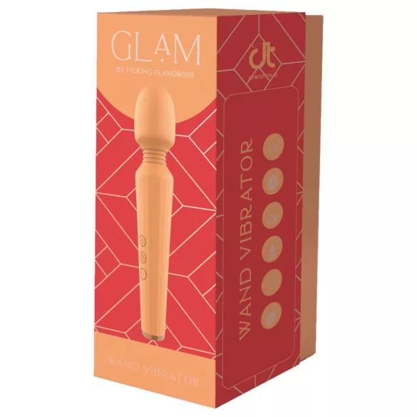 Glam - vibromasseur rechargeable - massage puissant - silicone orange