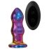 Glamour Glass - vibromasseur anal en verre à ondes (multicolore)