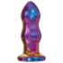 Glamour Glass - vibromasseur anal en verre à ondes (multicolore)