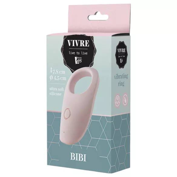 Vivre Bibi - anneau pénien vibrant rechargeable - silicone rose
