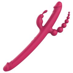 Vibromasseur 4 branches rechargeable (rose)