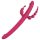 Vibromasseur Dreamtoys Anywhere Pleasure - rechargeable, 4 branches (rose)