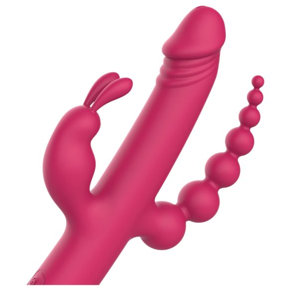 Dreamtoys - Vibromasseur rabbit 4 branches - rechargeable - silicone rose