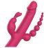 Vibromasseur Dreamtoys Anywhere Pleasure - rechargeable, 4 branches (rose)