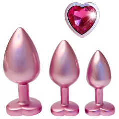 Dreamtoys Gleaming Love - set de plugs anaux cœur (rose)