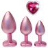 Dreamtoys Gleaming Love - set de plugs anaux cœur (rose)