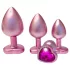 Dreamtoys Gleaming Love - set de plugs anaux cœur (rose)
