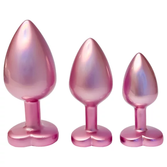 Dreamtoys Gleaming Love - set de plugs anaux cœur (rose)