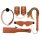 Blaze Elite - Set BDSM 5 pièces (cognac)