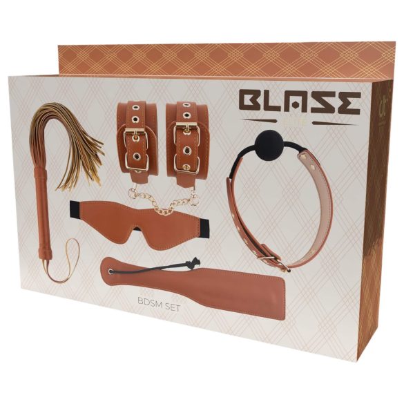 Blaze Elite - Set BDSM 5 pièces (cognac)
