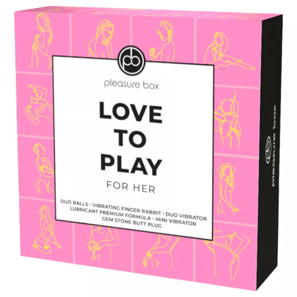 Pleasure Box Love to Play - coffret sextoys 6 pièces - vibrateur - rose violet