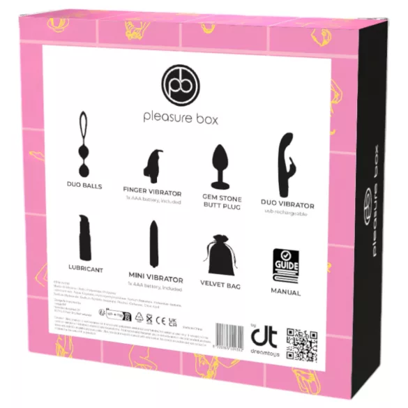 Pleasure Box Love to Play - coffret sextoys 6 pièces - vibrateur - rose violet