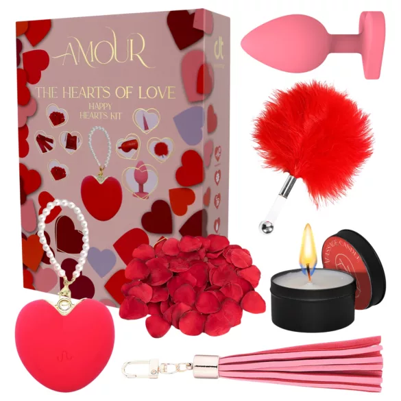 Dreamtoys Amour - coffret cadeau vibromasseur en forme de cœur (rouge)