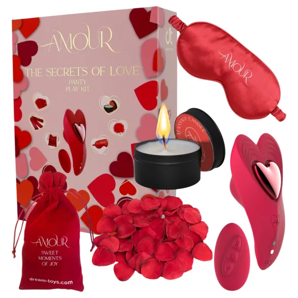 Dreamtoys Amour - ensemble de vibromasseur culotte portable (rouge)