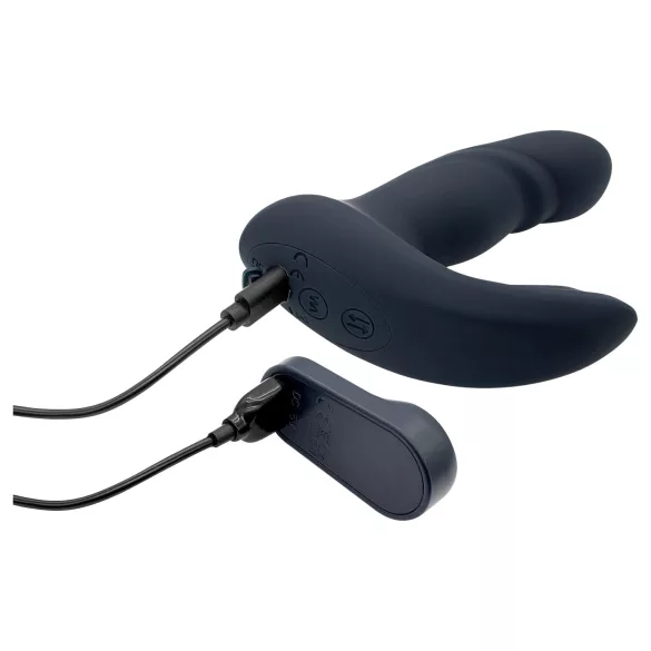 Dreamtoys Pulz - vibromasseur anal à va-et-vient avec télécommande (bleu)