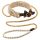 Allure - Collier perlé avec laisse (noir)