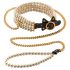 Allure - Collier perlé avec laisse (noir)