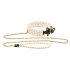 Allure - Collier perlé avec laisse (noir)