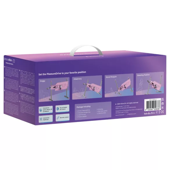 Kiiroo Pleasure Drive - machine sexuelle connectée intelligente - rose