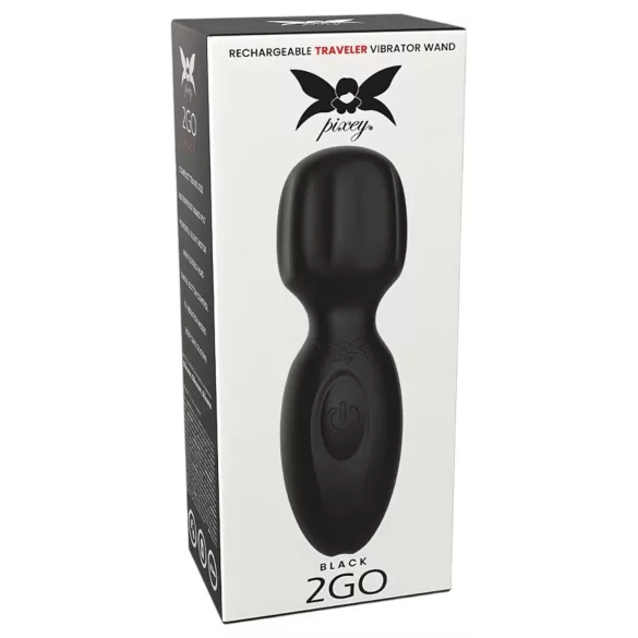 Pixey 2GO - mini vibromasseur de massage rechargeable (noir)