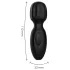Pixey 2GO - mini vibromasseur de massage rechargeable (noir)