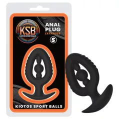 Kiotos - plug anal en silicone avec dilatateur S (noir)