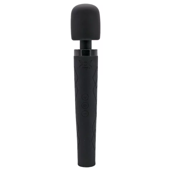 Pixey Deluxe Black Velvet - vibromasseur wand taille L (noir)