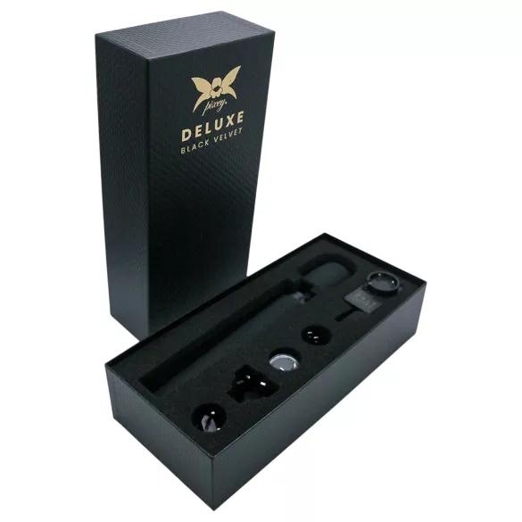 Pixey Deluxe Black Velvet - vibromasseur wand taille L (noir)