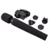 Pixey Deluxe Black Velvet - vibromasseur wand taille L (noir)