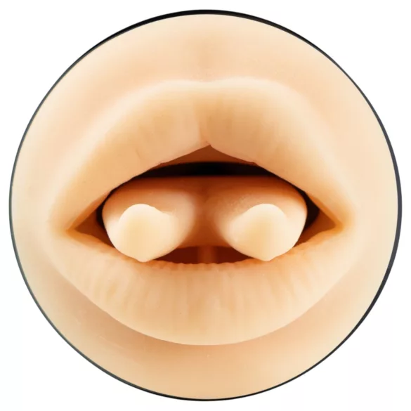 Kiiroo Feel Leigh Raven - bouche artificielle avec langue coupée (couleur chair)