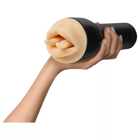 Kiiroo Feel Leigh Raven - bouche artificielle avec langue coupée (couleur chair)