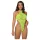 Zôf Sunny - body en dentelle à échancrure haute avec tour de cou (jaune)