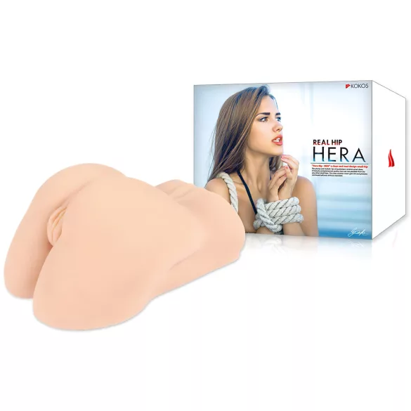Kokos Hera - masturbateur réaliste torse vagin et anus - couleur chair