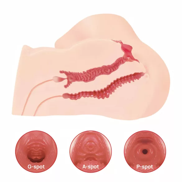 Kokos Maria - vagin et anus réalistes torse - silicone couleur chair