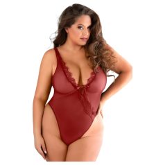 Allure - body en dentelle ouvert (rouge)