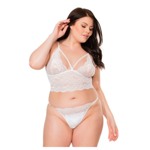 Coquette - ensemble lingerie dentelle - blanc (XL)
