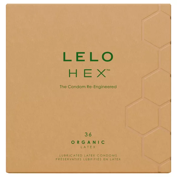 LELO Hex Organic - préservatif ultra fin - latex naturel - boîte de 36